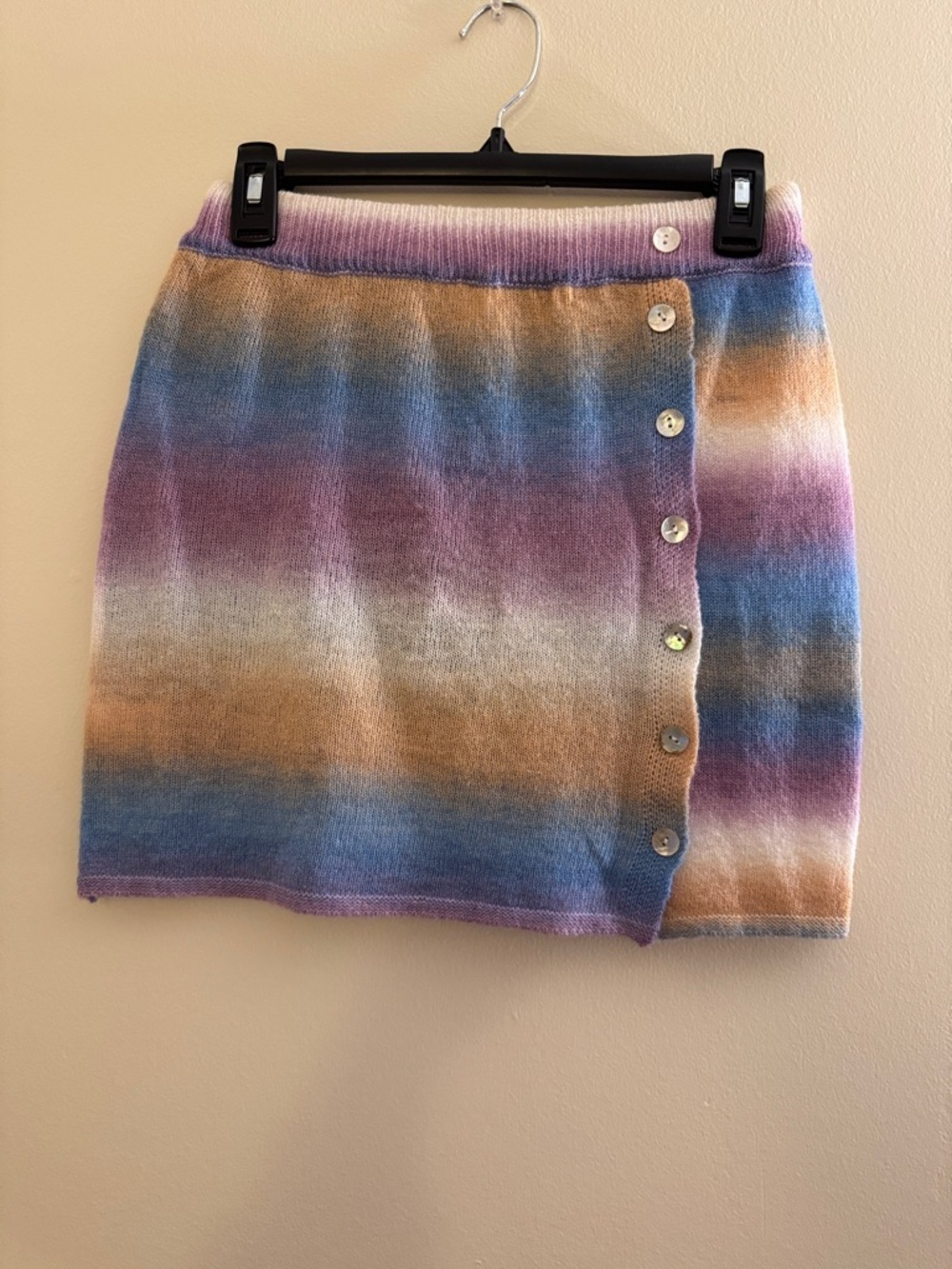 LE LIS Multicolor Button Down Mini Skirt